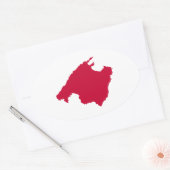 Mallorca kaart ovale sticker (Envelop)