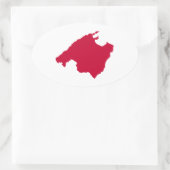 Mallorca kaart ovale sticker (Tas)