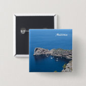 Mallorca-knop Vierkante Button 5,1 Cm (Voorkant /achterkant)