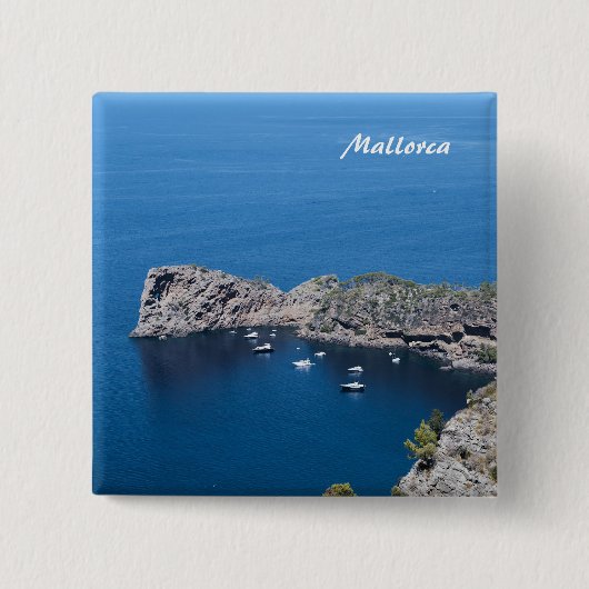 Mallorca-knop Vierkante Button 5,1 Cm (Voorkant)