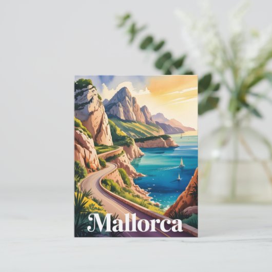Mallorca kunst briefkaart (Staand voorkant)