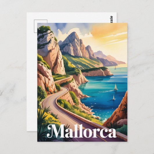 Mallorca kunst briefkaart (Voorkant / Achterkant)