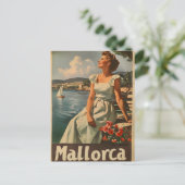 Mallorca Kust, 1950 Oude Elegantie Briefkaart (Staand voorkant)