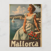 Mallorca Kust, 1950 Vergaande Elegantie Briefkaart (Voorkant)