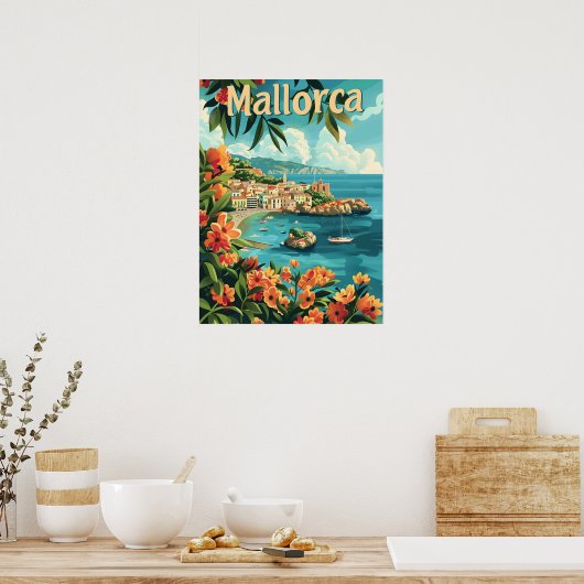 Mallorca kust poster (Keuken)