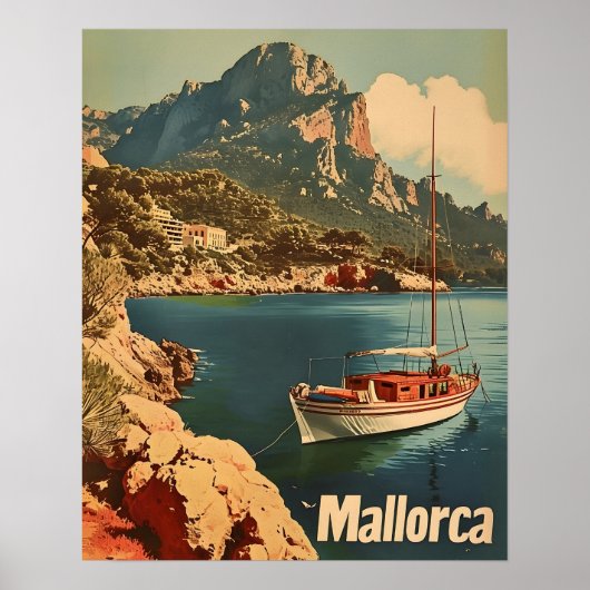 Mallorca kustgelukzaligheid  Briefkaart Poster (Voorkant)