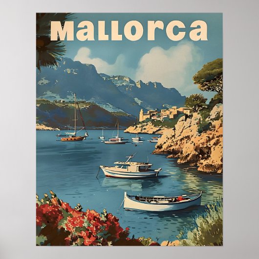 Mallorca kustgelukzaligheid  Briefkaart Poster (Voorkant)