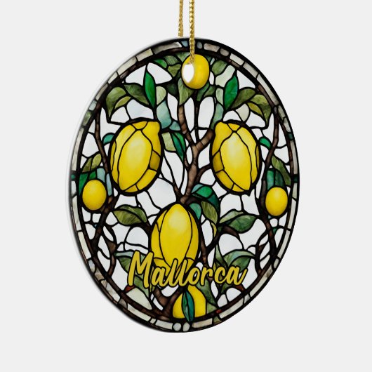 Mallorca Lemon Tree Keramisch Ornament (Rechts)