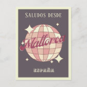 Mallorca Majorca Spain España retro purple Postcar Briefkaart (Voorkant)