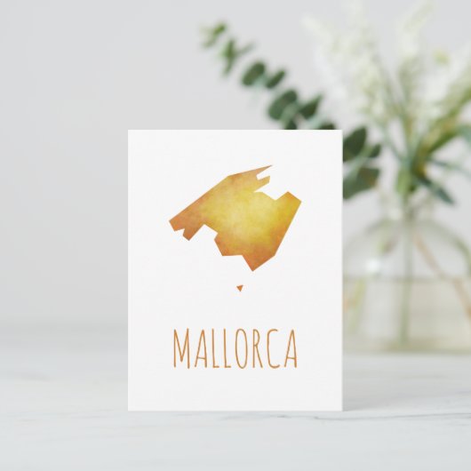 Mallorca Map Briefkaart (Staand voorkant)