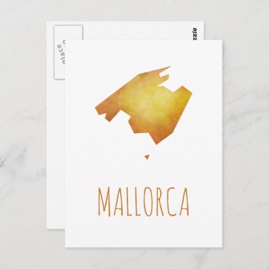 Mallorca Map Briefkaart (Voorkant / Achterkant)