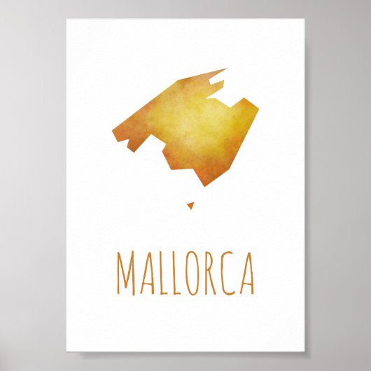 Mallorca Map Poster (Voorkant)