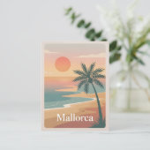 Mallorca  minimalistisch briefkaart (Staand voorkant)