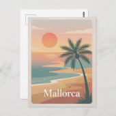 Mallorca  minimalistisch briefkaart (Voorkant / Achterkant)