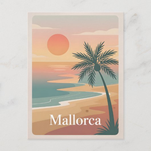 Mallorca  minimalistisch briefkaart (Voorkant)