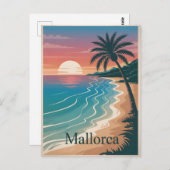 Mallorca  minimalistisch briefkaart (Voorkant / Achterkant)