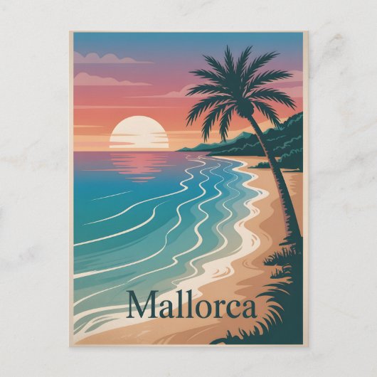 Mallorca  minimalistisch briefkaart (Voorkant)