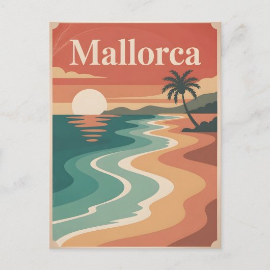 Mallorca  minimalistisch briefkaart (Voorkant)
