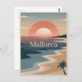 Mallorca  minimalistisch briefkaart (Voorkant / Achterkant)