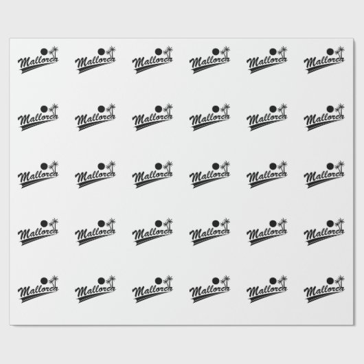 Mallorca mit Palmen Cadeaupapier (Vlak)