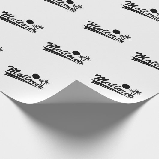 Mallorca mit Palmen Cadeaupapier (Hoek)