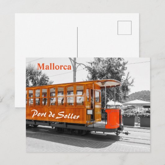 Mallorca Old Tram of Port de Soller Briefkaart (Voorkant / Achterkant)