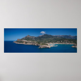 Mallorca - Panorama van Port de Soller Poster