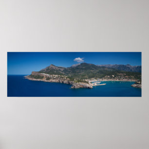 Mallorca - Panorama van Port de Soller Poster