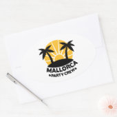 Mallorca Party Crew Ovale Sticker (Envelop)