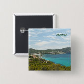 Mallorca Pins Vierkante Button 5,1 Cm (Voorkant /achterkant)