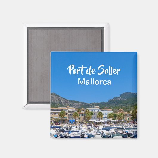 Mallorca Port de Soller Harbour Souvenir Magneet (Voorkant / Achterkant)