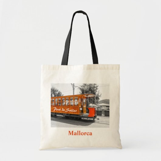 Mallorca Port de Soller Old Tram Souvenir Tote Bag (Voorkant)