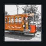 Mallorca Port de Soller Oude Tram Souvenir Magneet<br><div class="desc">Fotografie van de oude tram van Port de Soller op het Spaanse eiland Mallorca.</div>