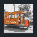 Mallorca Port de Soller Oude Tram Souvenir Magneet<br><div class="desc">Fotografie van de oude tram van Port de Soller op het Spaanse eiland Mallorca.</div>