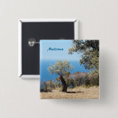 Mallorca-priem Vierkante Button 5,1 Cm (Voorkant /achterkant)