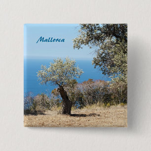 Mallorca-priem Vierkante Button 5,1 Cm