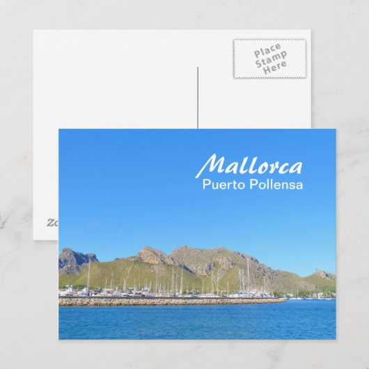 Mallorca, Puerto Pollensa - Briefkaart (Voorkant / Achterkant)