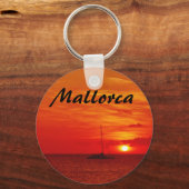 Mallorca Romantic Sunset at the Zee Photo Souvenir Sleutelhanger (Voorkant)