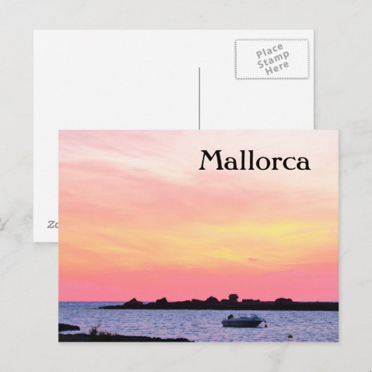 Mallorca Romantische Zonsondergang - Briefkaart (Voorkant / Achterkant)