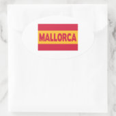 Mallorca Spaanse vlag Ovale Sticker (Tas)