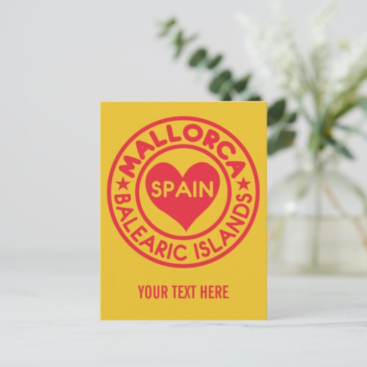MALLORCA Spanje aangepast briefkaart (Staand voorkant)