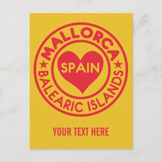 MALLORCA Spanje aangepast briefkaart (Voorkant)