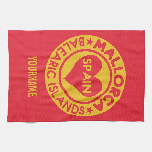 MALLORCA Spanje aangepaste monogram handdoeken (Horizontaal)