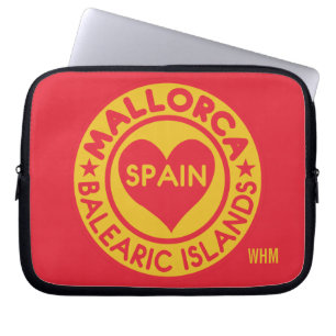 MALLORCA Spanje, aangepaste monogram laptophoezen Laptop Sleeve
