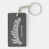 MALLORCA Spanje aangepaste monogram sleutelketen Sleutelhanger (achterkant)