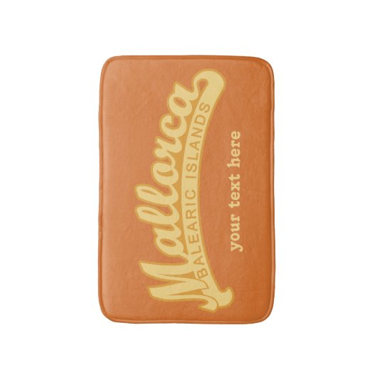 MALLORCA Spanje aangepaste tekst en kleurbadmatten Badmat (Voorkant Verticaal)