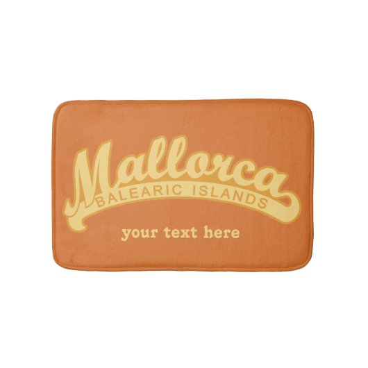 MALLORCA Spanje aangepaste tekst en kleurbadmatten Badmat (Voorkant)