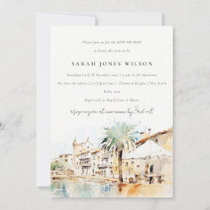Mallorca Spanje Aquarel Landschap Baby Shower Kaart