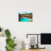Mallorca Spanje Aquarel Panorama Landschap Poster (Thuiskantoor)
