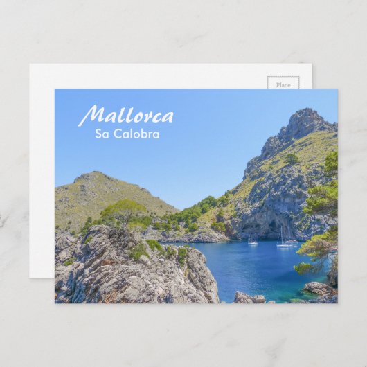 Mallorca, Spanje Baai van Sa Calobra Briefkaart (Voorkant / Achterkant)